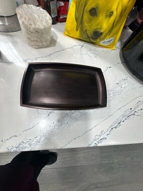 Rectangular Dark Brown Wooden Tray